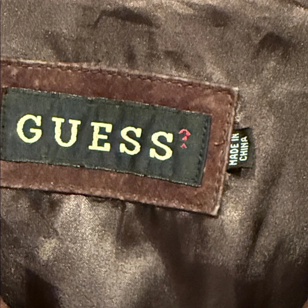 Vintage GUESS Men's Dark Brown Suede Shirt Jacket - Picture 2 of 16